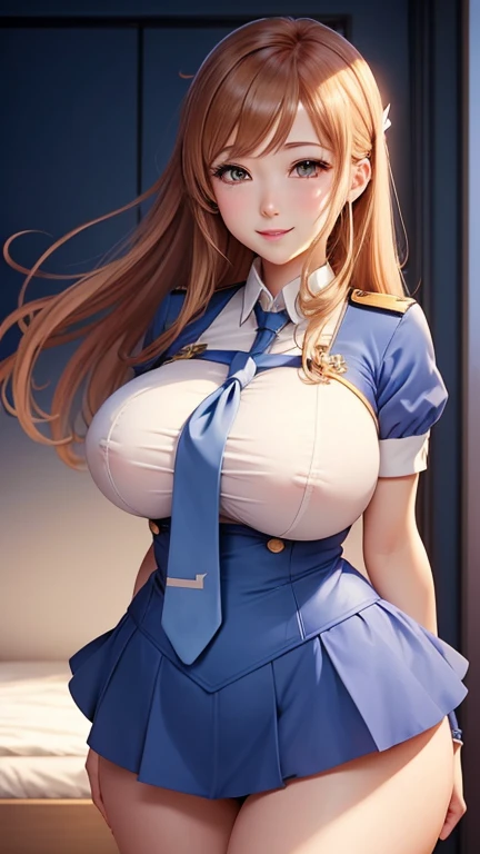 Anime - style image of a woman in a blue and white uniform, Enchanting anime girl, , Beautiful anime school girl, Marin Kitagawa Fanart, [ 4k digital art ]!!, Beautiful and attractive anime teen, Smooth anime CG art, Attractive anime girl, Cute anime waifu...