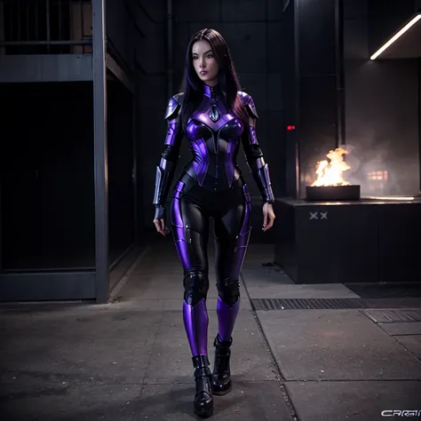 Cybernetic armor version of Psylocke, Full body portrait