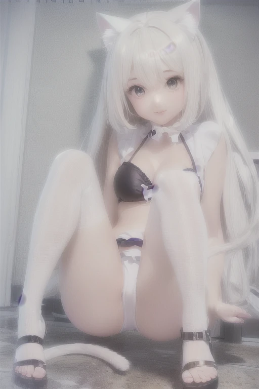 Images of women in their fifties wearing bikinis and cat ears, Enchanting anime girl, , 3d anime girl, Anime Barbie in White Stockings, Perfect white hair girl, render of a cute 3d anime girl, Photorealistic anime girl rendering, Smooth anime CG art, Beaut...