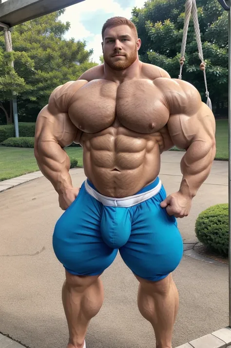 (1boy), (soft smile), tan skin, (natural daylight:1.3), (muscular:1.7), (defined muscles:1.5), (beautiful:1.5), (handsome:1.4), (gorgeous:1.3), (ginger:1.3), flexed chest, white jockstrap, bowtie, (good face:1.5), (male model:1.3), dimly lit, dark studio, ...