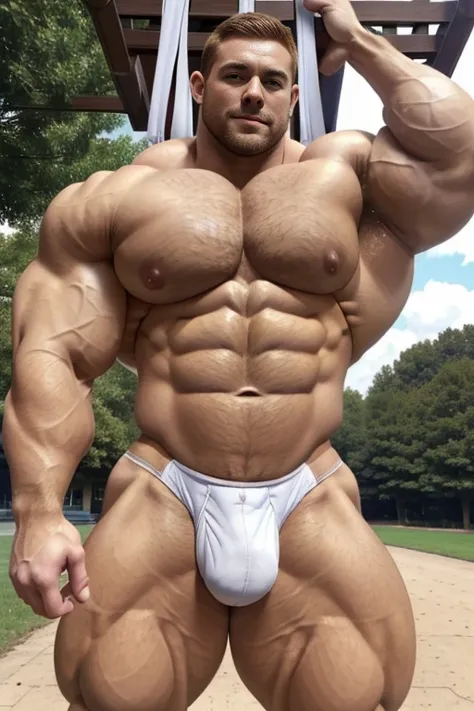 (1boy), (soft smile), tan skin, (muscular:1.7), (defined muscles:1.5), (beautiful:1.5), (handsome:1.4), (gorgeous:1.3), (ginger:1.3), flexed chest, (tiny white jockstrap stuffed with big package hung bulge:1.5), bowtie, (good face:1.5), (male model:1.3), b...