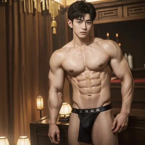 Chinese Men God, Mythology, Chinese odyssy, Handsome,, Topless, strong  Muscles Athlete body, top up Frame, Sexy, Professional Lighting, , Chinese Heaven Background, Bulge Underneathe Underwear, naked Warrior , God of handsome, naked  Male, , Seduce, Sex A...