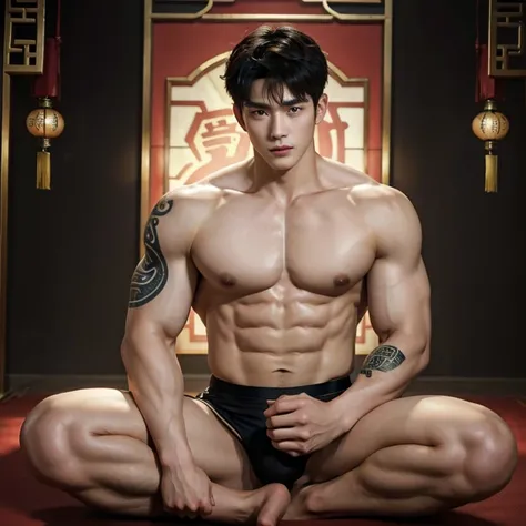 Chinese Men God, Mythology, Chinese odyssy, Handsome,, Topless, strong  Muscles Athlete body, top up Frame, Sexy, Professional Lighting, , Chinese Heaven Background, Bulge Underneathe Underwear, naked Warrior , God of handsome, naked  Male, , Seduce, Sex A...