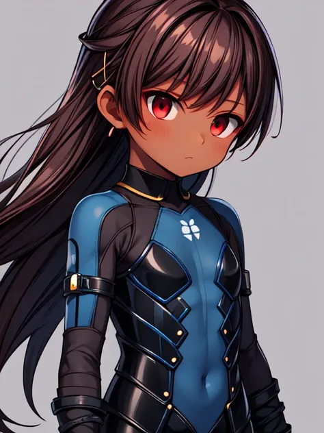 dead or alive kasumi, masterpiece high res, high definition, (((dark skin tone))),dark skin male, dark skin, cute shota,red eyes...