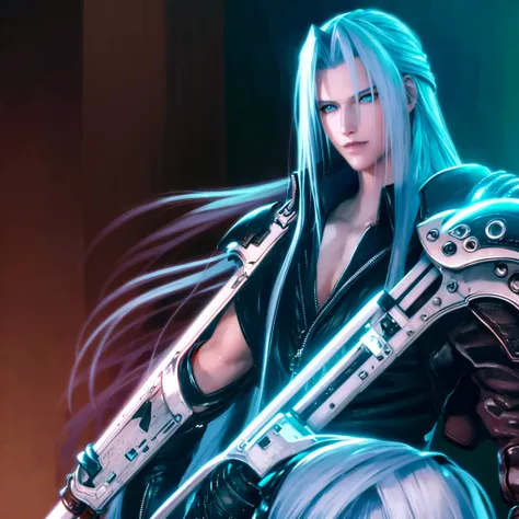 hyper photo realistic picture perfect sephiroth