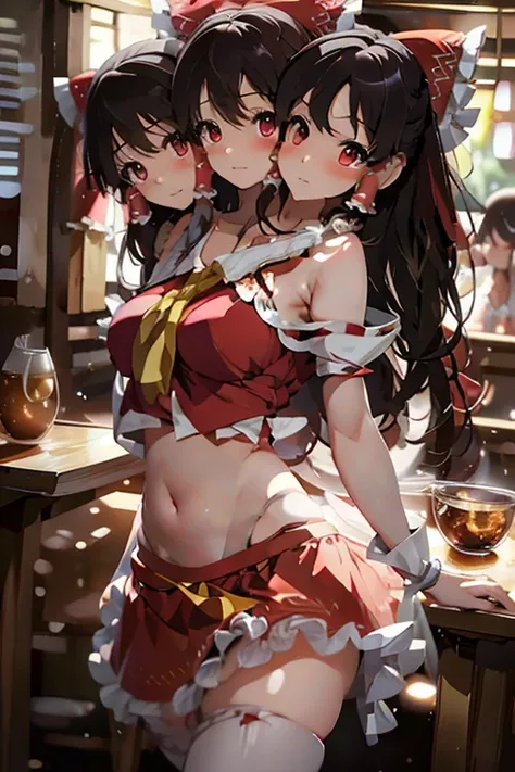 (masterpiece, best quality), best quality, (ultra-detailed), (3heads:1.5), 1girl, (hakurei reimu:1.3), masterpiece, best quality...