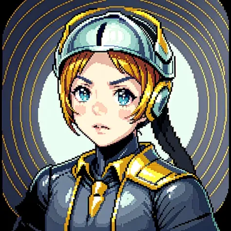 (masterpiece, top quality, best quality), pixel,pixel art,1man wearing helmet full face,full body