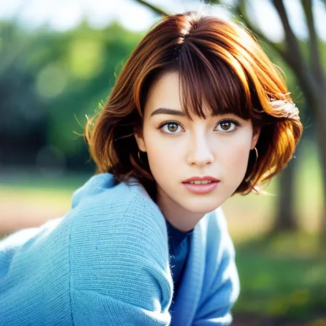 une mauvaise fille charismatique, photo de tout le corps d&#39;a red-haired beauty, les mains avec désinvolture dans les poches ...