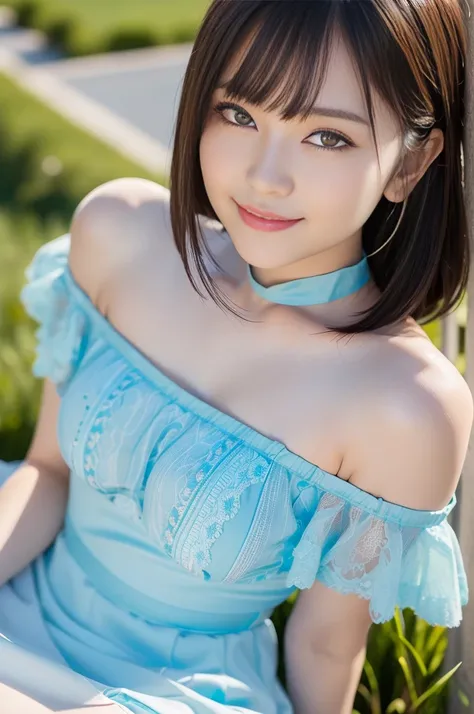 (highest quality:1.5)、(Realistic:1.5)、(1 person:1.5)、(Medium Shot:1.5)、Very detailed、High resolution、8k wallpaper、、Normal milk、Natural color lips、Cute Smile、Japanese women、20-year-old girl、Beautiful and elegant face、Perfect and beautiful face、Large, balanc...