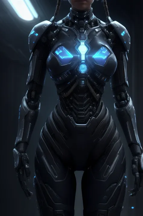 human artificial intelligence, starcraft, miss, 1 girl , tight clothing, see-through clothes, full-body shot