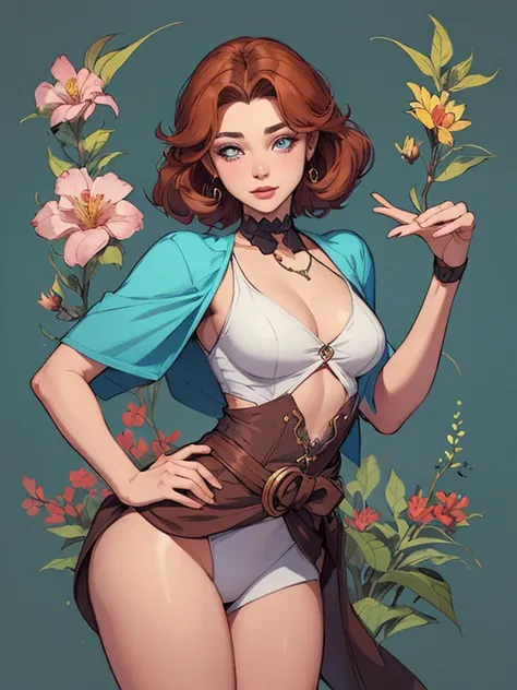 Female character in cartoon style Digital art style illustration Cartoon image of a woman .Ilustra??o estilo desenho animado, estilo de arte dos desenhos animados, Ella Purnel lestilo Cartoon style digital illustration artgerm style cartoon art style, digi...