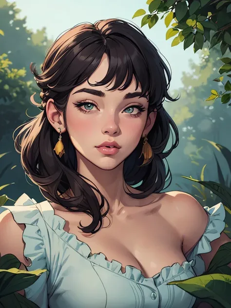 Female character in cartoon style Digital art style illustration Cartoon image of a woman .Ilustra??o estilo desenho animado, estilo de arte dos desenhos animados, Ella Purnel lestilo Cartoon style digital illustration artgerm style cartoon art style, digi...