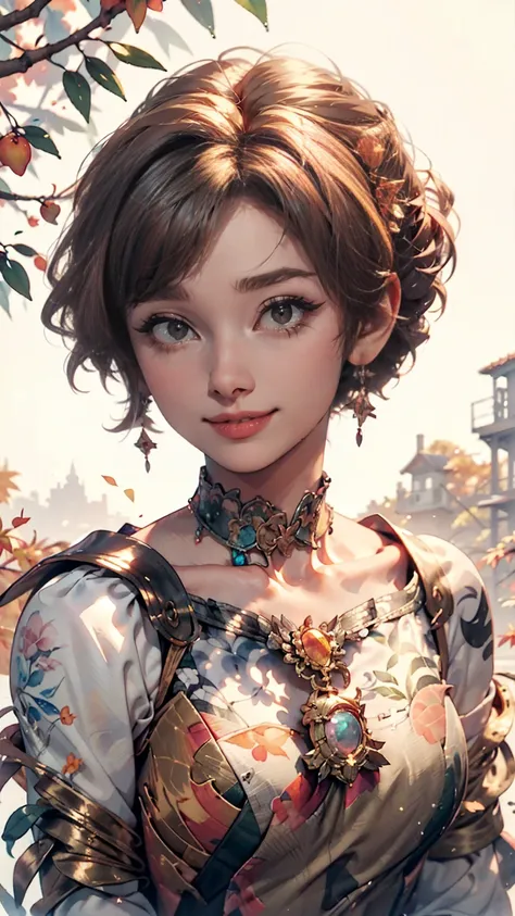 (8k, highest quality, masterpiece:1.2),(highest quality:1.0), (Ultra-high resolution:1.0), watercolor, Beautiful woman, shoulder, Hair Ribbon, Agnes Cecil, Half Body Portrait, Very bright and luminous design, pastel colour, (ink:1.3), Autumn Light,Good pro...