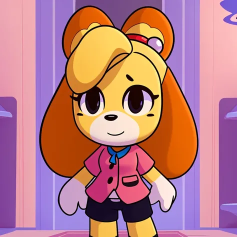 score_9, score_8_up, score_7_up, high-res,  2d, Animal Crossing (style), Isabelle (animal crossing), cute, adorable