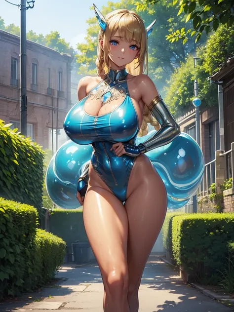 (((masterpiece))), (((best quality))), ((ultra-detailed)), (illustration), ((an extremely delicate and beautiful)), ((super detail)), ((high resolution)), (((20 years old))), metallic cloth, (cheerleader), (super heroine), (android), delicate metal decorat...