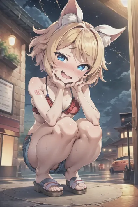 (((masterpiece))), ((highest quality)), ((Very detailed)), ((High resolution)), ((8k)), ((Anatomically correct)), ((The correct number of fingers)), One Woman, Kagamine Rin, Vocaloid, Blonde Hair, short hair, (White ribbon on head), Short, Very cute woman,...