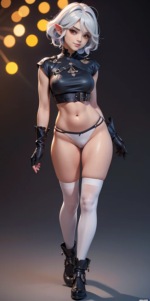 (Masterpiece, plain background:1.2) Blackest blacked dark skin elf 1sologirl (8k, best quality, masterpiece:1.2) (realistic, photo-realistic:1.37) (full body) 1female solo girl, standing straight  symmetrical contrapposto 2legs apart (wide stance) ultra de...