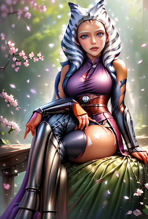 (((ahsoka)))　(bright red rouge lips)　super big boobs　chubby　plump　super big butt　wet ass　　big eyes　sakurafubuki　((gorgeous super...