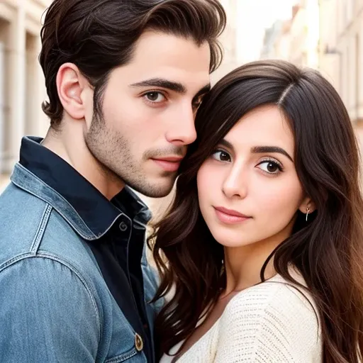 cute jew couple, focus on face