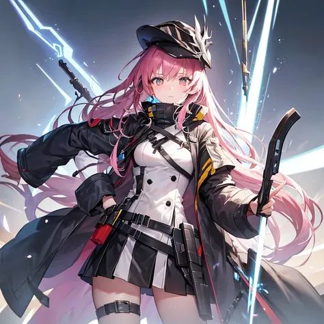 need a single character image，the style is similar to the anime characters in the mobile game arknights，race is the film in the ...