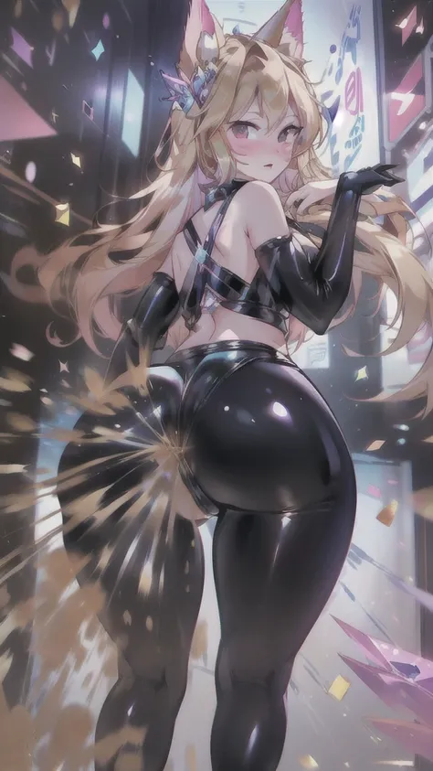 ((velocity)),Attacked by farts, (Ahri from League of legends),(((Women farting))),(girl farting),(brown eyes),(blackhair),velocity,)(a female),(wearing latex bunny suit),(her butt facing screen and bending over)),(ass grab),(anime girl),(Casino),(masterpie...