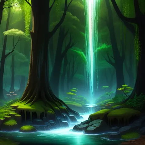 ((best quality)), lust, cave, forest, liquid, breeding, fantasy, breeding cycle, water.