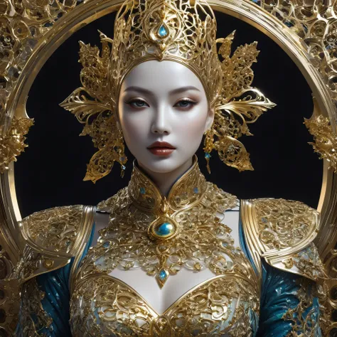 



Photo, 8k ((surrealist)) statue de sculpture en marbre extraterrestre, complexe, elegant, Very detailed, majestueux, digital Photography, art by artgerm and ruan jia and greg rutkowski surrealist painting gold and siver  filigree, Broken glass, (chef-d...