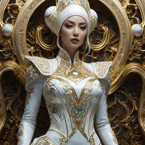 



Photo, 8k ((surrealist)) statue de sculpture en marbre extraterrestre, complexe, elegant, Very detailed, majestueux, digital Photography, art by artgerm and ruan jia and greg rutkowski surrealist painting gold and siver  filigree, Broken glass, (chef-d...