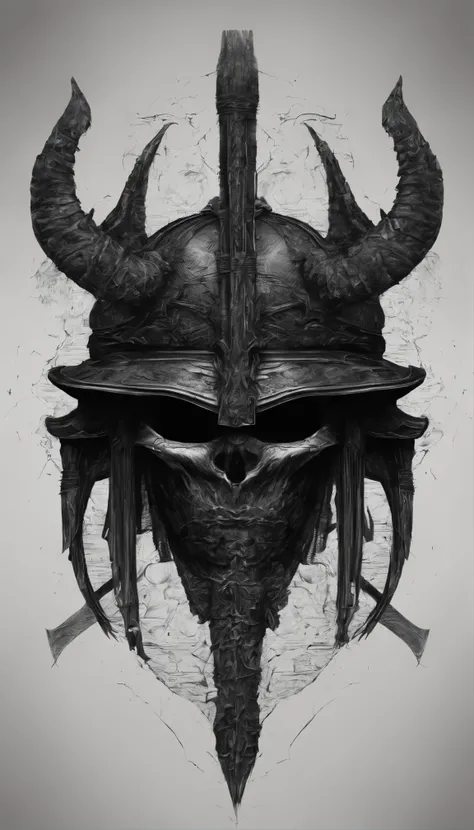 Logo of a black samurai gaming style helmet