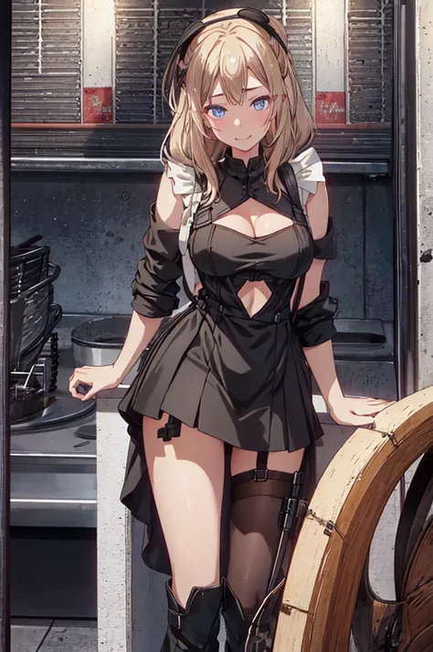 (from above:1.2),(from side:0.9), ((Face)), (Close-Up:0.4), 1female, teacher, wearing a hoodie, bootyshorts, Thicc, small breast, light colored hair, long hair, blue eyes, face to detail, detailed eyes, the background is a pizzaria, smiling, highest qualit...