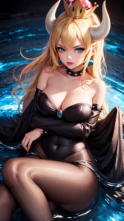 ((high detailed, best quality, 4k, masterpiece, hd:1.3)), ((best quality)), (((HD))), (((8k))), (ultraDH), (ultra HD), Princess Daisy, blue eyes, BREAK blue eyes, seductive, attractive, smooth anime cg art, 36C breasts, long legs, vivid colors, detailed di...