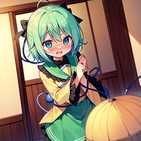 komeiji koishi,close range, , embarrassed,Indoor