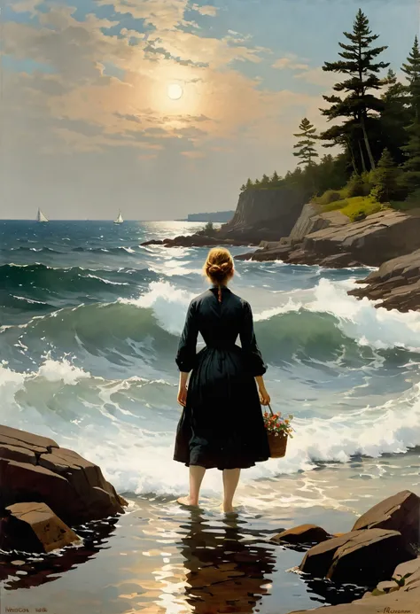 by Winslow Homer, best quality, masterpiece, very aesthetic, perfect composition, intricate details, ultra-detailed