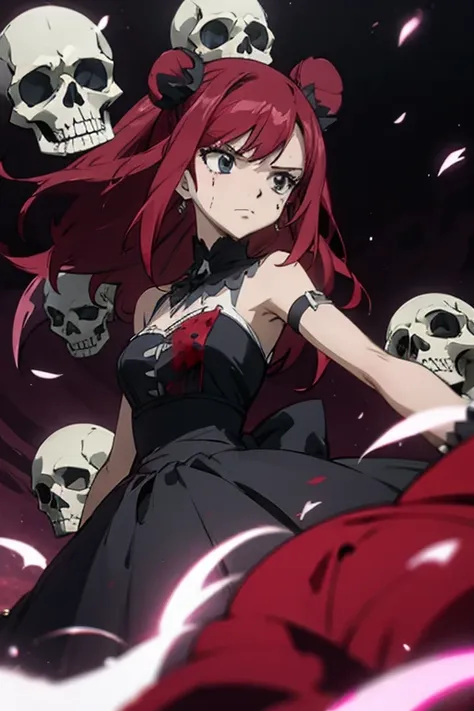 Skull  and blood dress magical girl