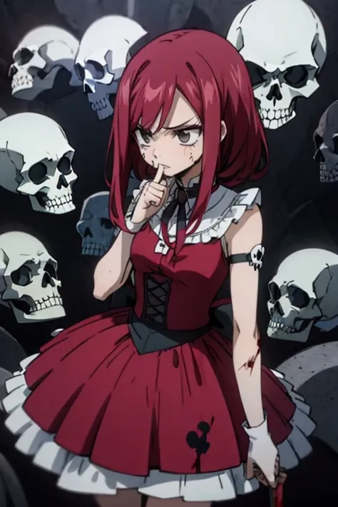 skull  and blood dress magical girl