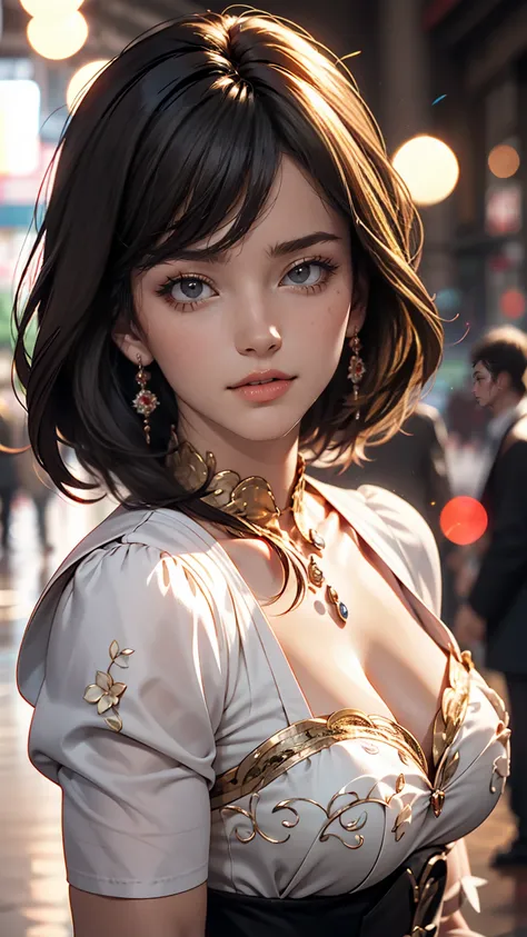 Realistic, detailed, Realistic details, 複雑なdetailed, break,, One girl, alone, Eurasia, Brunette, Very beautiful, cute, detailed face, detailed skin complexion, Beautiful Eyes, Lips parted, Fascinating, Medium Hair, , break,, Simple Background,, break,, Por...