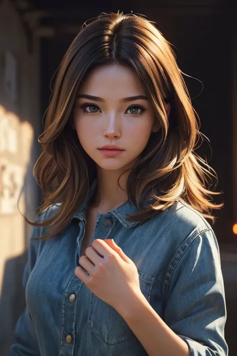 (((medium full shot))), (Masterpiece, photorealistic, photorealism, best quality, ultra-detailed:1.3), (nice hands, perfect hands), official art, cinematic light, (1girl:1.3), adult, random girl, random hair color, random hairstyle, random clothes, random ...