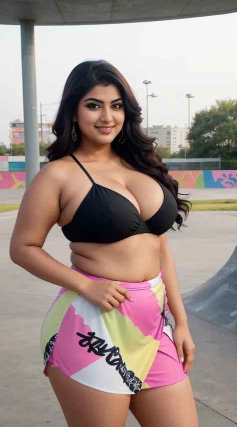 srabanti chatterjee Indian beautiful actress curvy plus size hour glass bulky figure woman, closeup camera view, wearing Tween Girl Two Tone Wrap Cross Bikini Swimsuit & Butterfly Print Beach Skirt SKU: sk2302281544931635 GBP£7.49 GBP£9.49 -21% Including V...