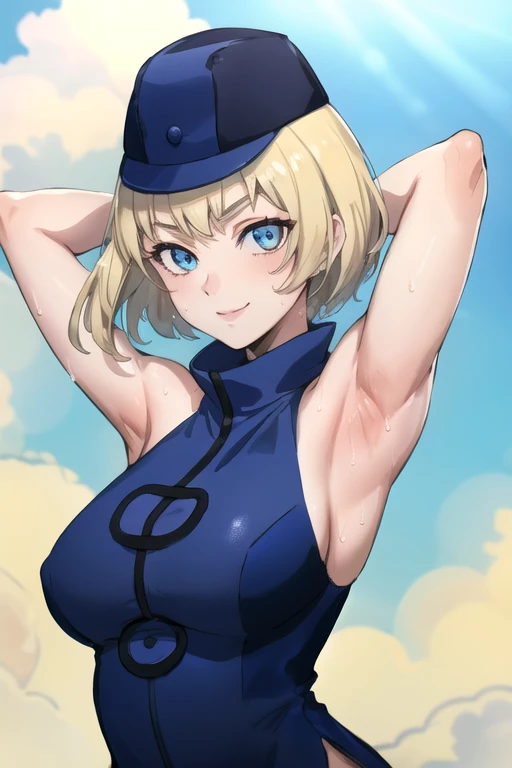 ((best quality)),((highly detailed)),masterpiece,absurdres,detailed face,beautiful face,(detailed eyes, deep eyes),1girl,((dynamic pose)), elizabeth, short hair, solo, bow, large breasts, cowboy shot, chinese town, outdoors, seductive smile, looking at vie...