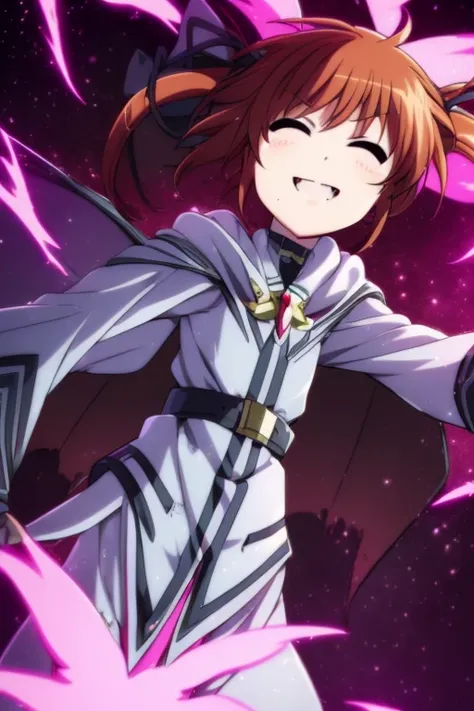 takamachi nanoha,Vampire Cape,Vampire Dress,Pure-blooded vampire,Sharpening sharp claws,Wicked Smile,Vampire Castle