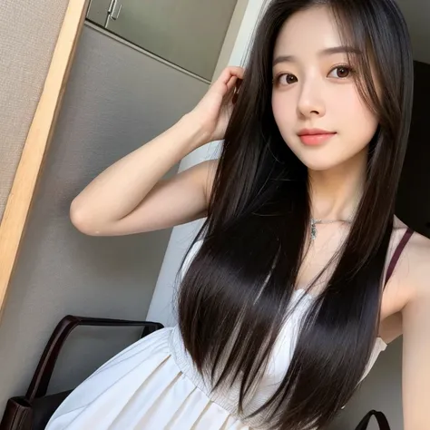 Alafed woman with long hair, Young and adorable Korean face, Young and pretty Asian face, Gorgeous Young Korean Woman, Beautiful young Korean woman, Jaeyoung Nam, 8K Selfie,Beautiful Korean Women, Long haired asian girl, Korean Girls, Choi Hong-hwa, Cute K...