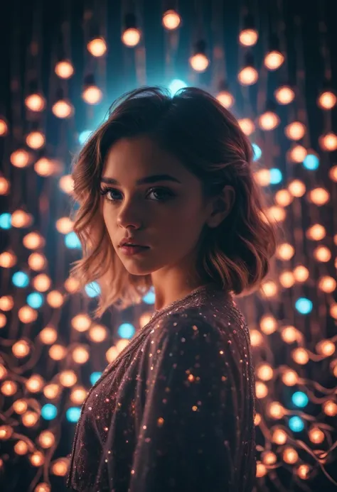 Idol, Stage lights, by Manuel Fernandez Garcia and Brandon Woelfel, best quality, masterpiece, very aesthetic, perfect composition, intricate details, ultra-detailed