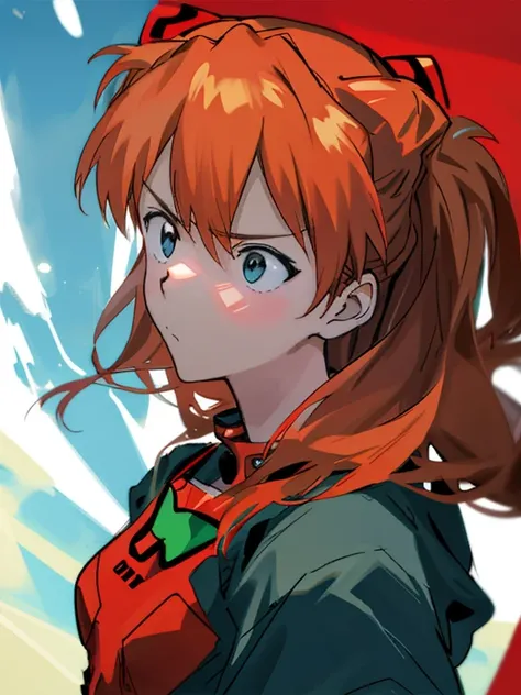 asuka, 1 chica, paracaidismo, 8k, mejor calidad, proud expression, serious expression