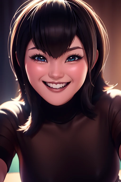 a close up of a woman with a smile on her face, rossdraws 1. 0, artgerm and rossdraws, ross tran style, rossdraws 2. 0, :: rossdraws, rossdraws 2. 5, rossdraws global illumination, insane smile, wlop rossdraws, guweiz, expressing joy. by krenz cushart
