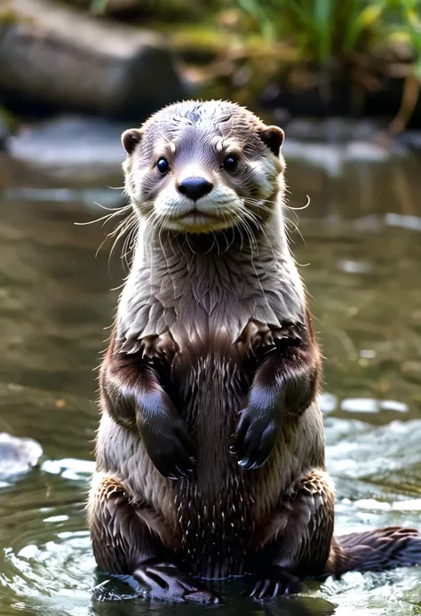 high-resolution images,masterpiece,best quality,an otter