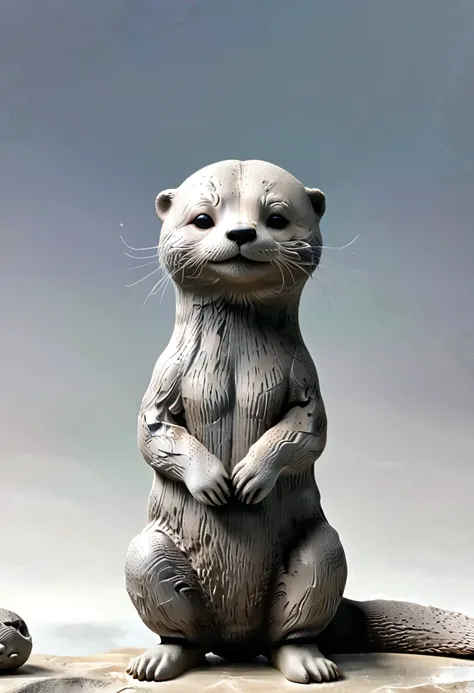 High-resolution images,masterpiece,best quality,An Otter