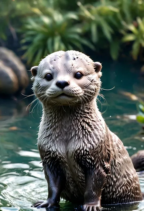 high-resolution images,masterpiece,best quality,an otter