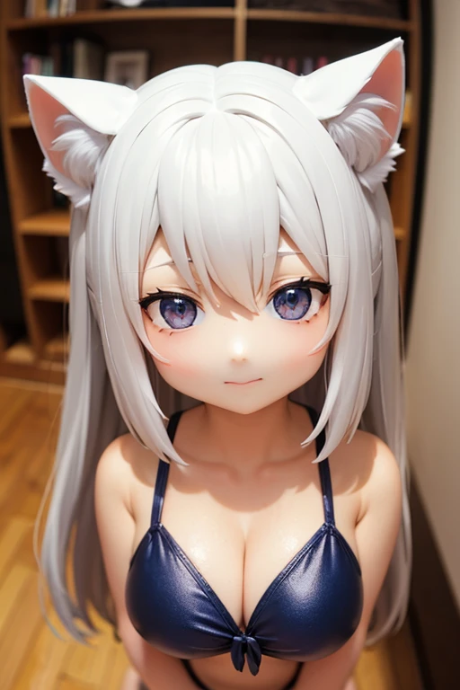 Very big head, Super big head, Cat ear doll, Nendoroid, Swimsuit