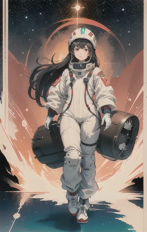 1girl,flat_breasts,cute,beautiful detailed eyes,shiny hair,visible through hair,hairs between eyes, CCCPposter, sovietposter,red monochrome,soviet poster, soviet,communism,
Black_hair,red_eyes,vampire,teenage,poorbreast,Spacesuit:Orange_clothing_body:jumps...