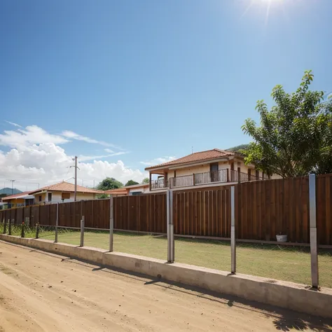 Design of a fence for a small hotel located in a town in Ixmiquilpan, dando a un terreno, barda larga 